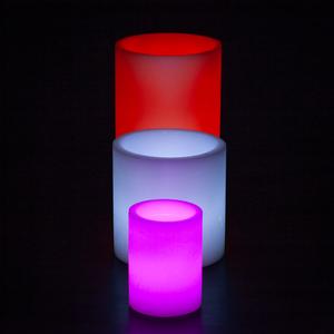 Red, White and Pink Themed Wax Luminary Cluster