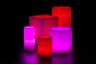 Red and Pink Themed Wax Luminary Cluster