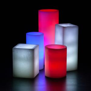 Red, White and Blue Themed Wax Luminary Cluster