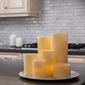 G5 Flameless Pillar Candles - Kitchen Counter Decor