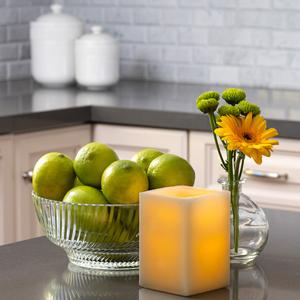 G5 Flameless Square Pillars Natural Wax