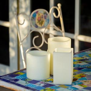 G5 Flameless Pillar Candles - Patio Decor