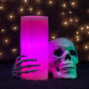 Skull Holding G5 Flameless Candle