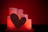 Red Valentines Day Flameless Candles with a Touch of Art