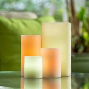 Vanilla and Creme Illuminated Wax Luminary Table Decor