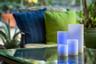 Blue Illuminated Wax Luminary Table Decor