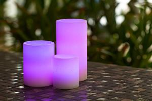 Lavender Illuminated Flameless Candle Table Decor