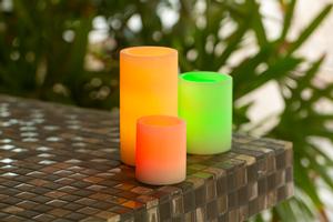 Tropical Illuminated Wax Luminary Table Decor