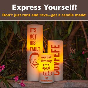 The Political Satire Personalized Candle