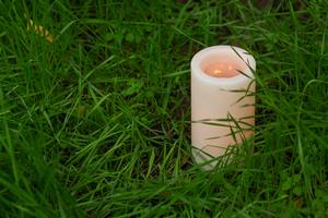 Flameless Candles Garden Event Decor