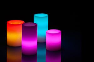 Multi Level Color Flameless Candle Deco Art