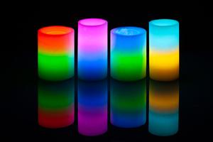 Multi Level Color Wax Luminary Deco Art