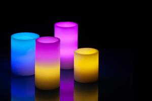 Multi Level Color Flameless Candle DecoArt