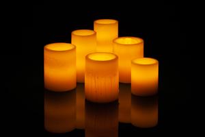 Complete Amber Illumination Wax Luminary Deco Art - Candle Cluster