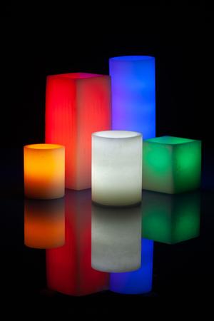 Mix Color Complete Illumination Wax Luminary Candle Contemporary Art