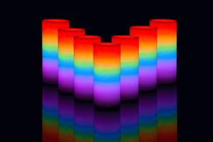 Rainbow Flameless Candle Set