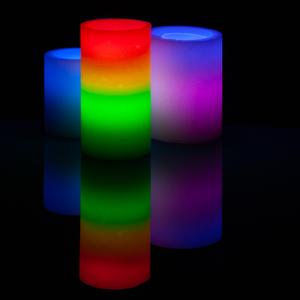 Mix Color Level Rainbow Flameless Pride Candle Set