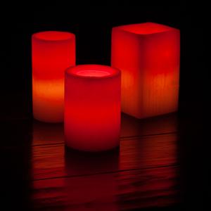 Complete Red Illumination Wax Luminary Candle Deco Art