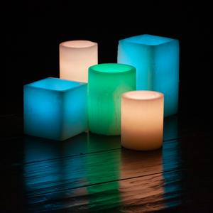 Cool Oceans and Skies Flameless Candles Cluster
