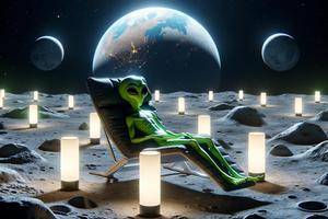 Alien Leisure on the Lunar Surface