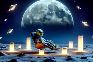 Lunar Lounge with Cosmic View
