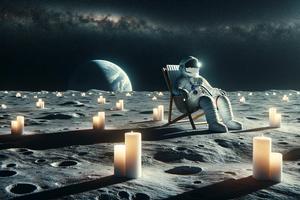 Astronaut's Moonlit Escape