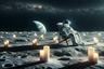 Astronaut's Moonlit Escape