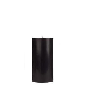 3x6 Black Pillar Candle