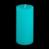 3x6 Turquoise Pillar Candle