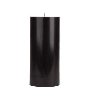 4x9 Black Pillar Candle