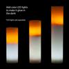 Large Two-Tone Flameless Pillar Candles Trio Set