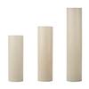 Large Two-Tone Flameless Pillar Candles Trio Set