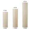 Large Two-Tone Flameless Pillar Candles Trio Set