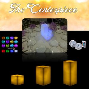 The Centerpiece - G5 Flameless Square Pillars Trio