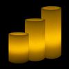 Round Flameless Pillars - 3 Inch Trio