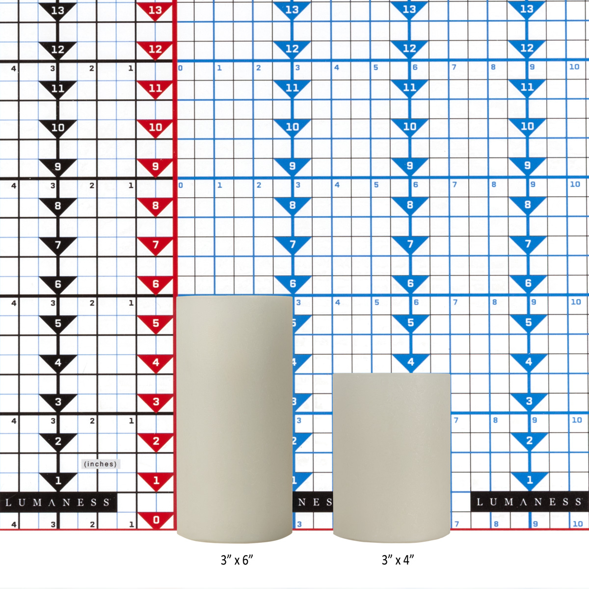 Round Flameless Pillars - 3 Inch Duo