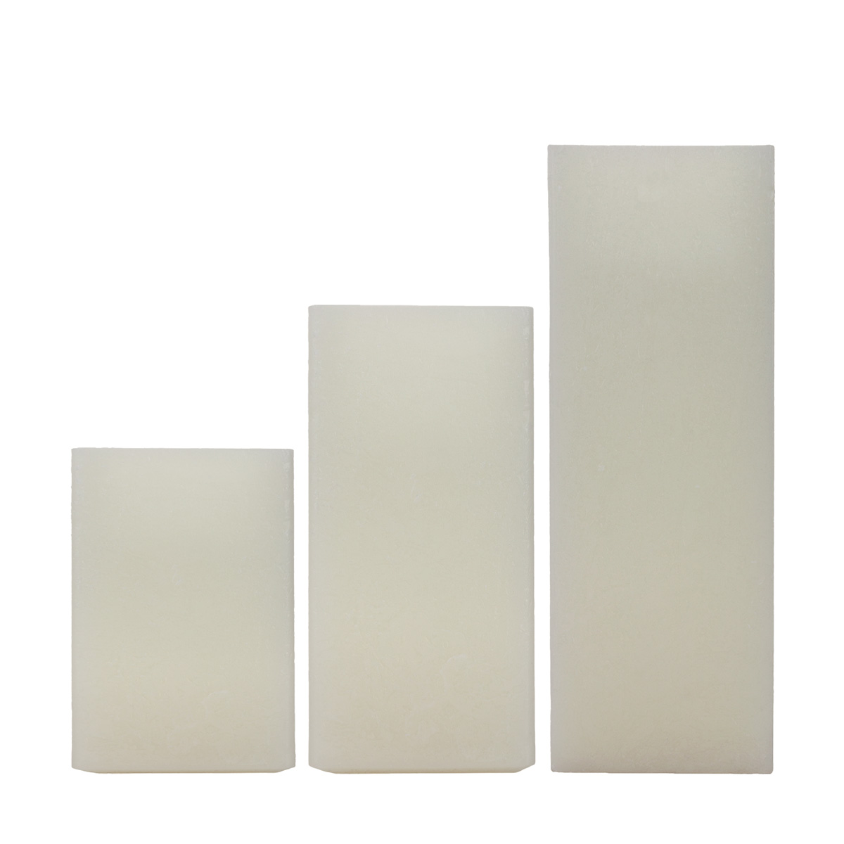 Square Flameless Pillars - 3 Inch Trio
