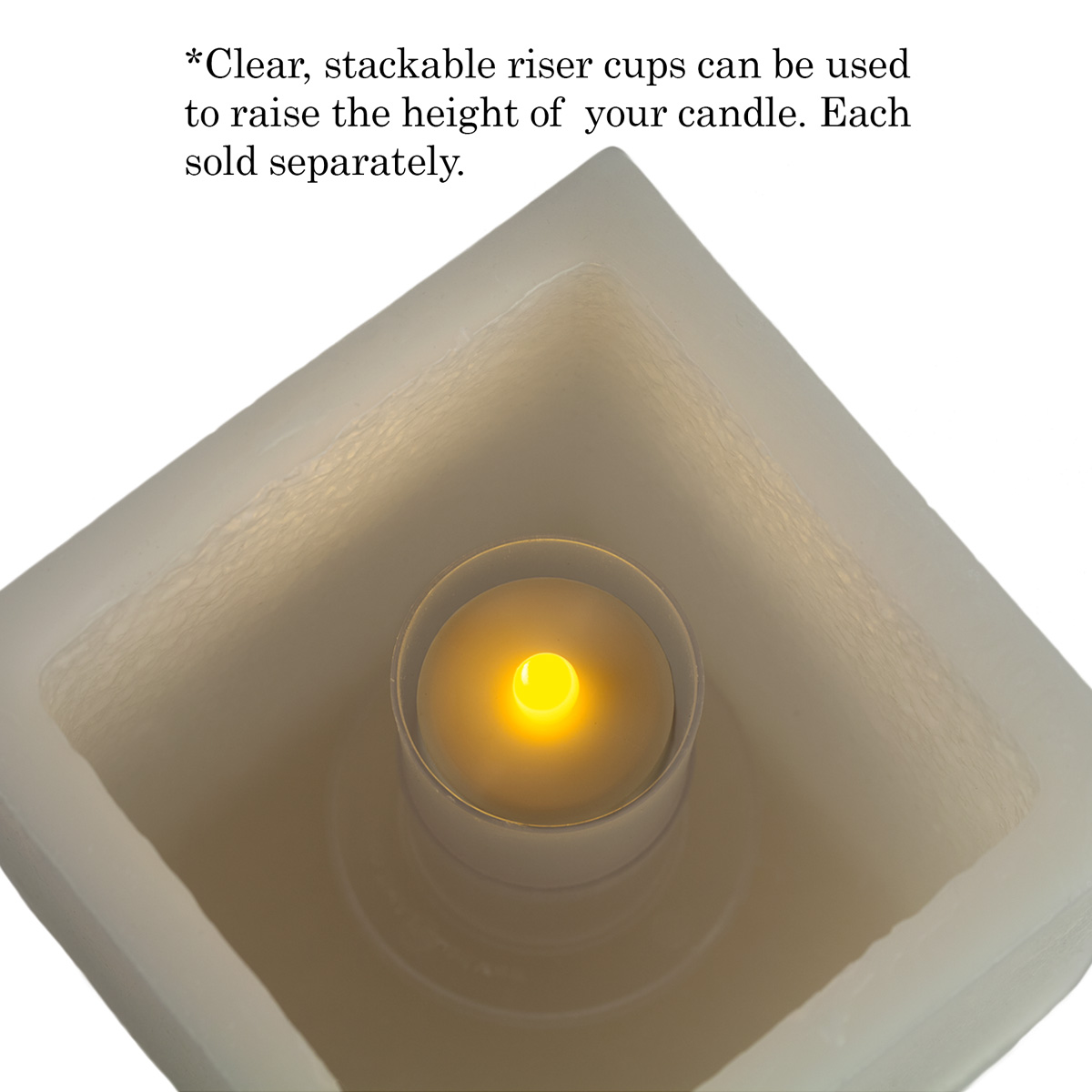 Square Flameless Pillars - 3 Inch Trio