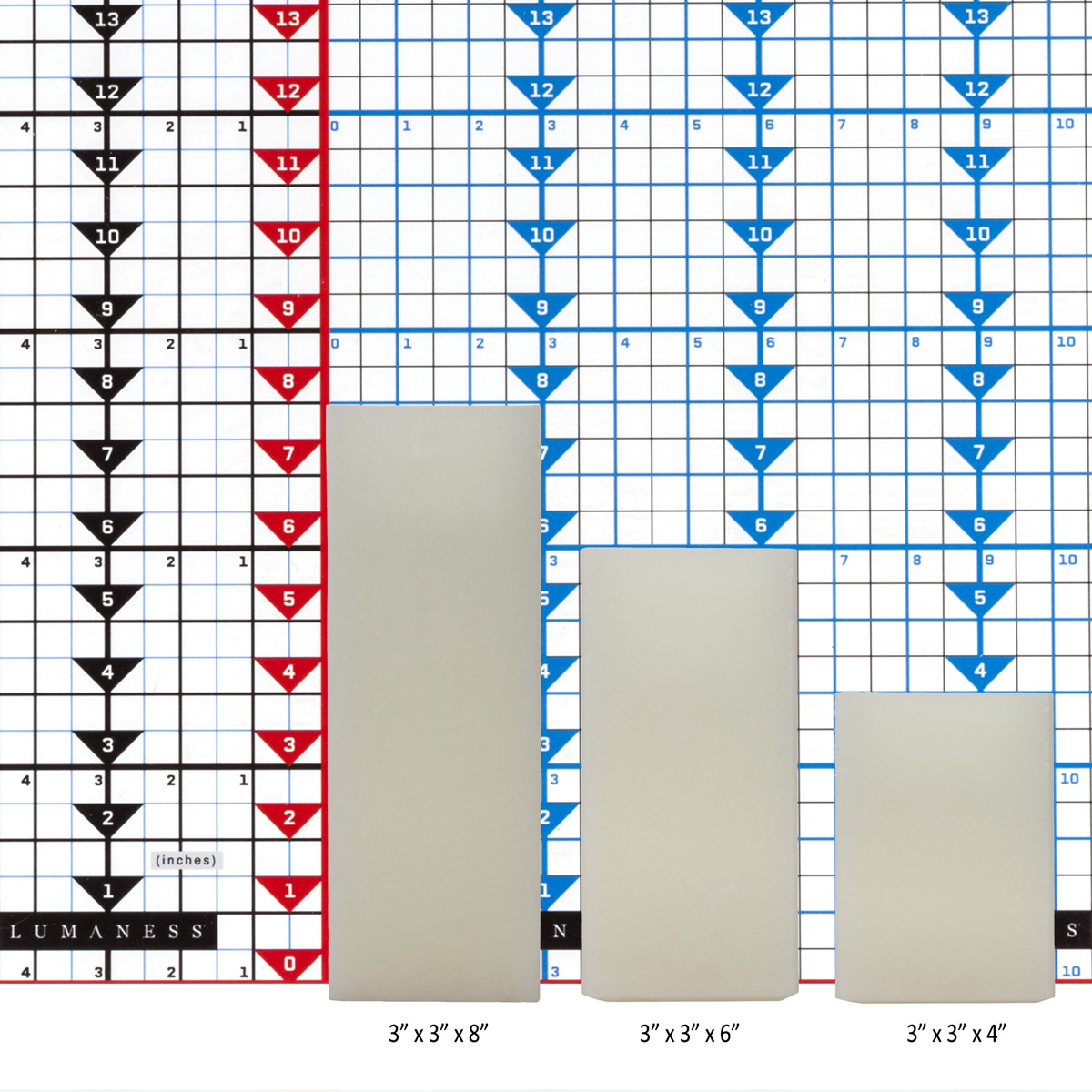 Square Flameless Pillars - 3 Inch Trio