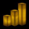 Square Flameless Pillars - 3 Inch Trio