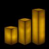 Square Flameless Pillars - 3 Inch Trio