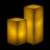 Square Flameless Pillars - 3 Inch Duo