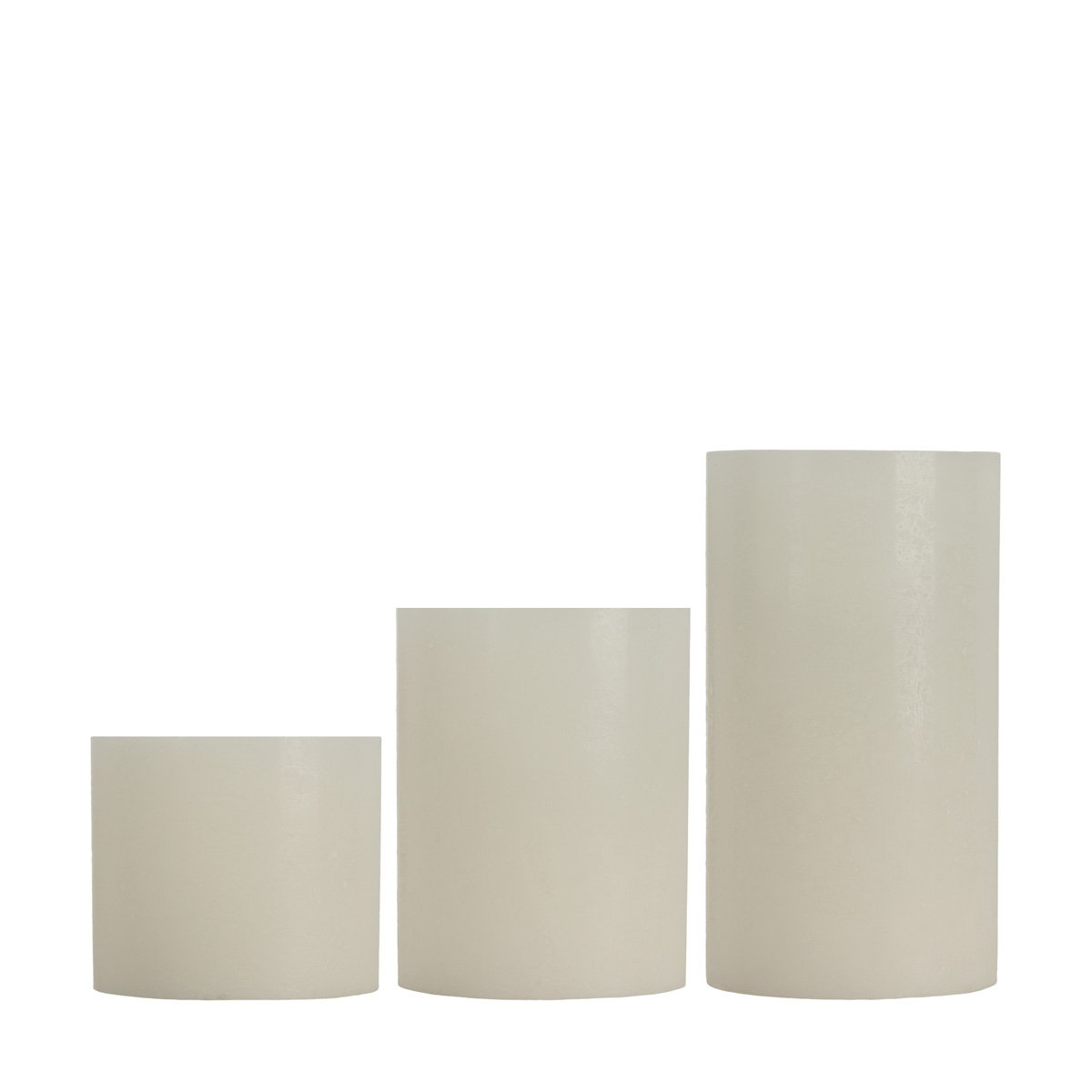 Round Flameless Pillars - 4 Inch Trio