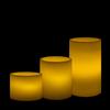 Round Flameless Pillars - 4 Inch Trio