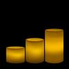 Round Flameless Pillars - 4 Inch Trio