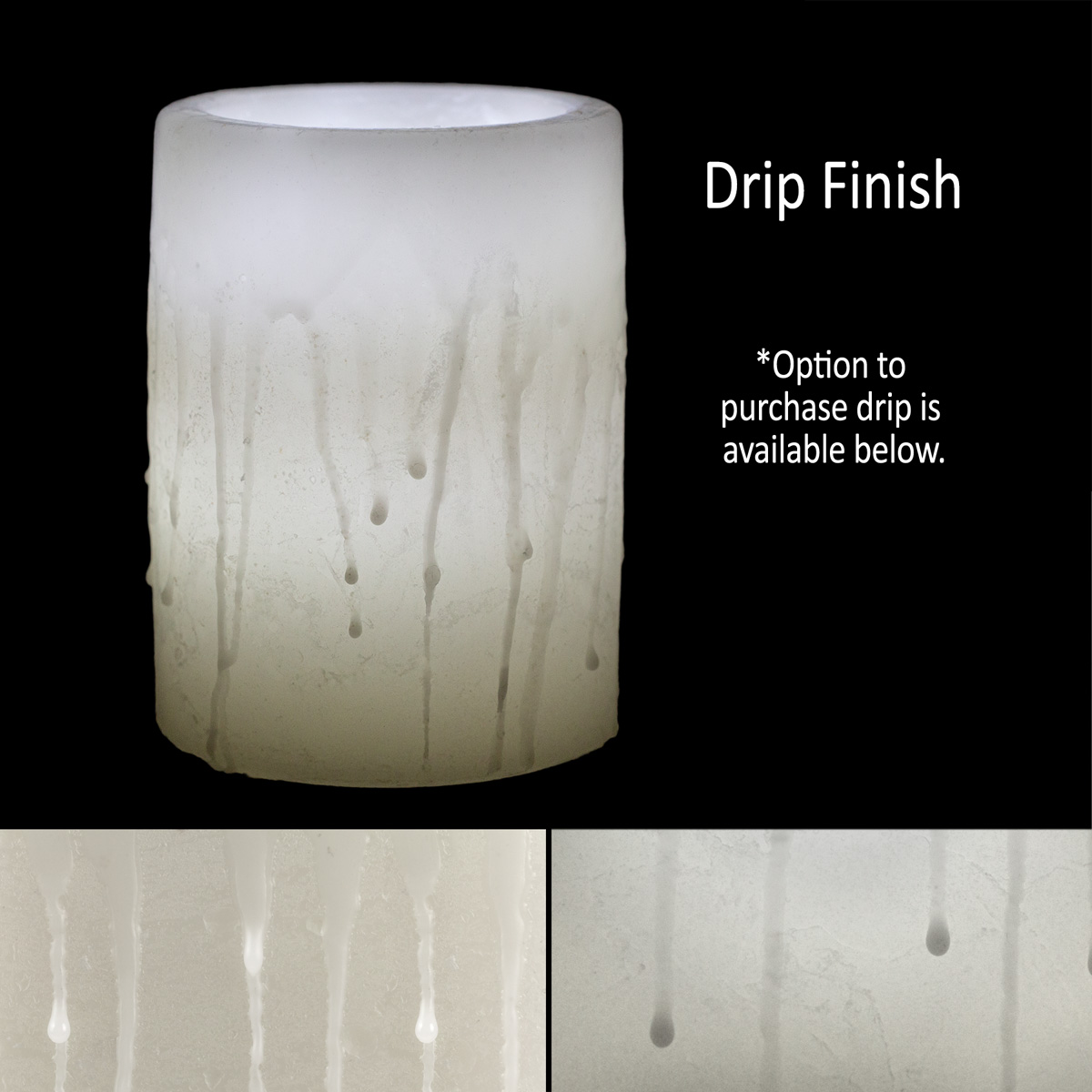 Round Flameless Pillars - 4 Inch Duo