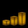 Square Flameless Pillars - 4 Inch Trio