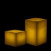 Square Flameless Pillars - 4 Inch Duo