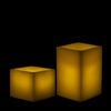 Square Flameless Pillars - 4 Inch Duo