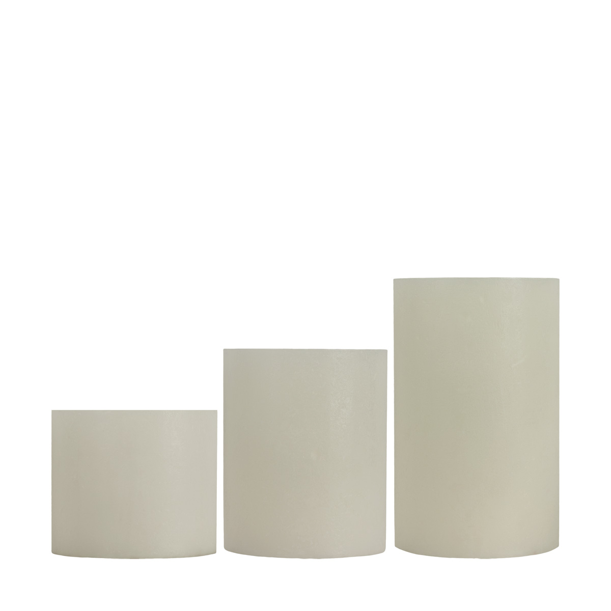 Round Flameless Pillars - 5 Inch Trio